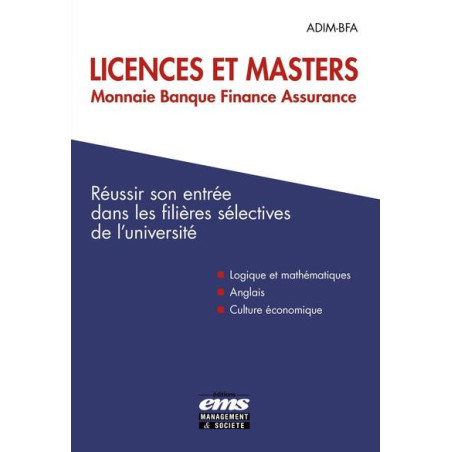 Licences et Masters Monnaie Banque Finance Assurance