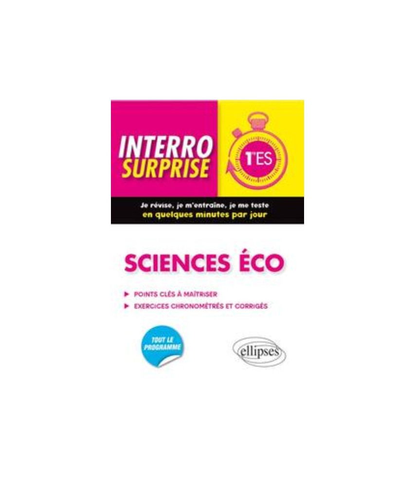 SCIENCES ECO - PREMIERE ES / INTERRO S.SCIENCES